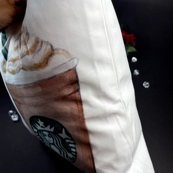 Starbucks Frappuccino Venti and Lady Decorative Pillowcase - Picture 12 of 12